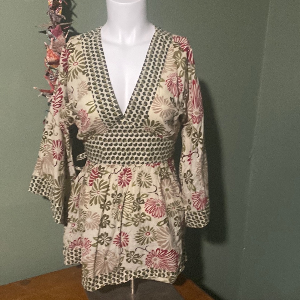Mileage 90’s Vintage Beige Cotton Tunic
